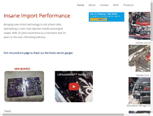 Tablet Screenshot of insaneimportperformance.com